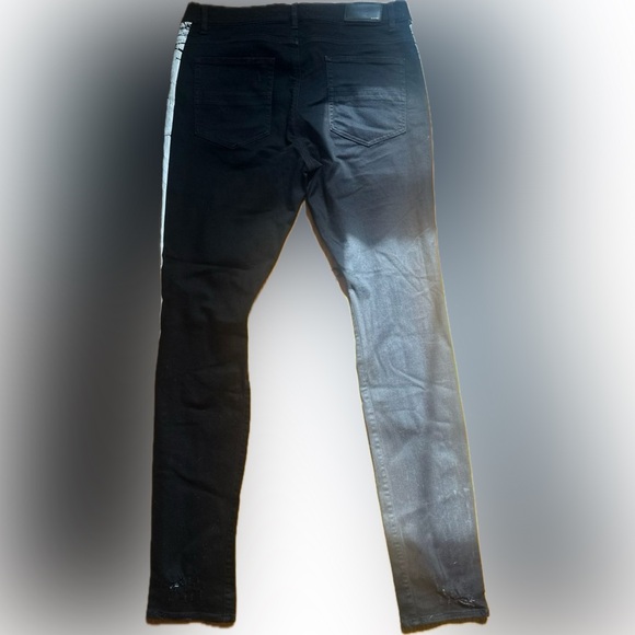 Amiri track stack black with white track stripes like new 38w thrasher denim - Picture 15 of 16